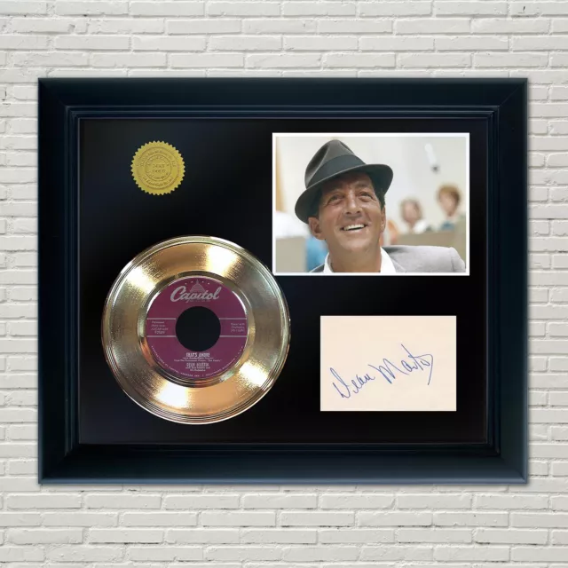 Dean Martin Framed 45 Gold Record Reproduction Signature Display