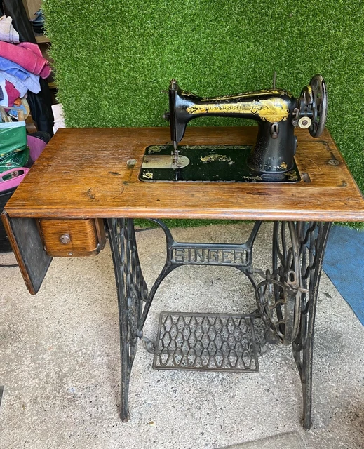 VINTAGE SINGER TREADLE Sewing Machine £65.00 PicClick UK