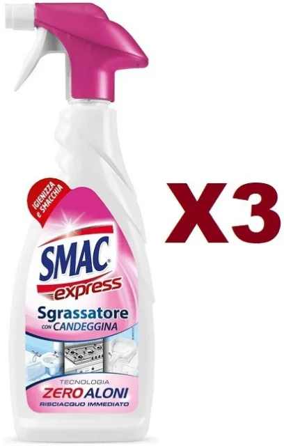 12 pezzi Smac Express Spray Candeggina + Sgrassatore Cucina Bagno Bucato  650ml 