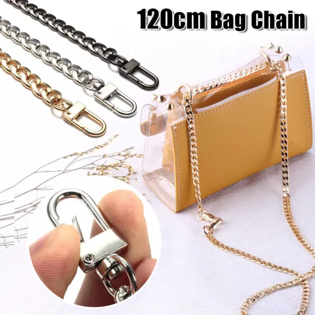 120cm Handbag Shoulder Strap Bag Purse Smooth Metal Replacement Chain Crossbody