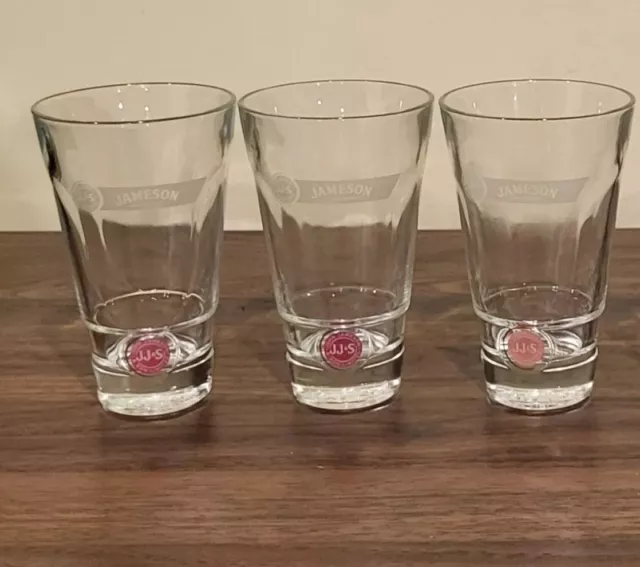 Set of 3 Jameson JJ&S Irish Whiskey Highball Glasses