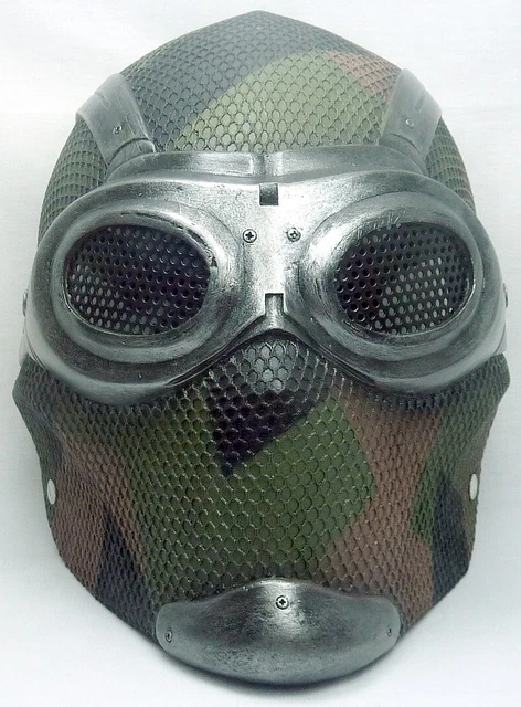 Army of Two "Thane 3" Woodland Camo Custom Fiberglass Paintball / Airsoft Mask
