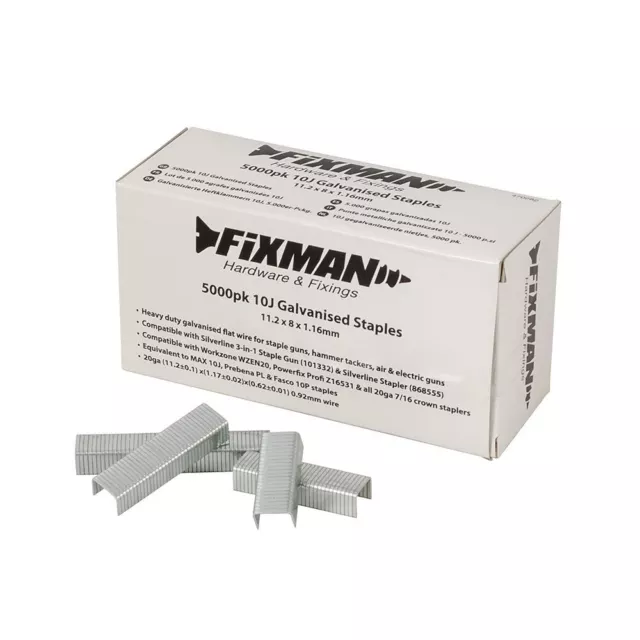 Fixman 11,2 x 8 x 1,17 mm 10J Carrelli zincati 5000pk 470282