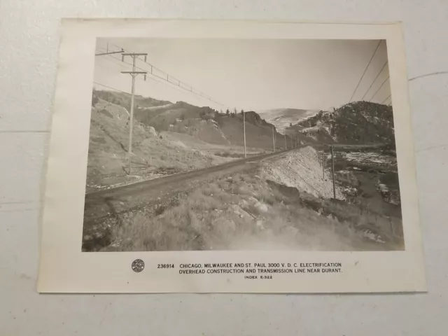 Chicago Milwaukee St. Paul Railroad Electrification Print. GE PUBLICATION BUREAU