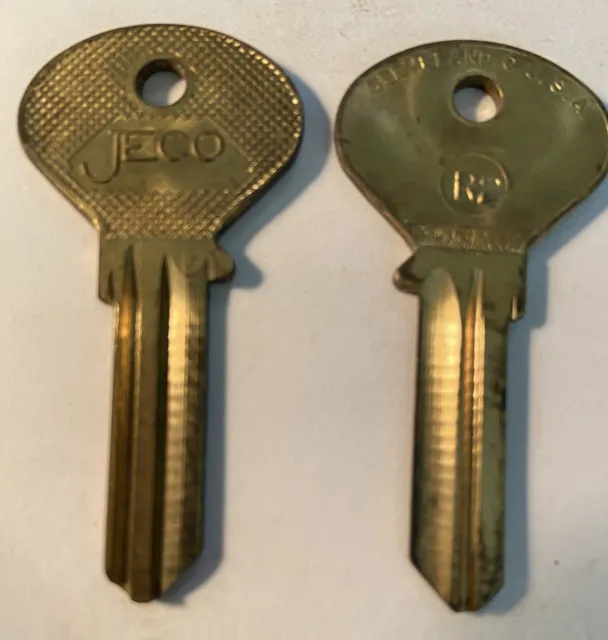 Set of 2 Vintage Jeco R2 Reese  Uncut Key Blanks Same as ilco 1146