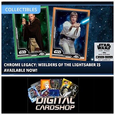Topps Star Wars Chrome Legacy Wielders of the Lightsaber  Blue White Red Set 53