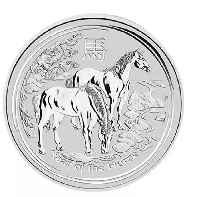 Silbermünze Australien $ 30 .999 Silber 1 Kilo Lunar Serie II Pferd 2014