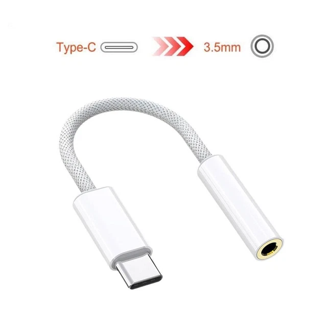 USB TYPE C to 3.5mm Aux Jack Adapter Earphone Dongle Cable For iPhone