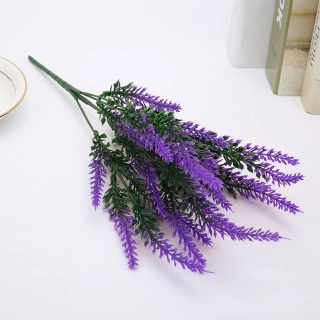 3 PCS Faux Fleurs Plante Artificielle Soie Lavande Bouquet Faux Fleur Tiges