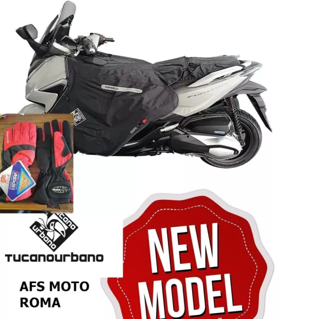 Termoscudo Coprigambe Tucano Urbano R167X Yamaha X-Max 400 anno 2013 + Guanti