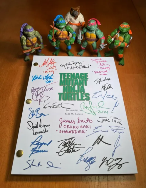 Teenage Mutant Ninja Turtles 1990 Script Signed- Autograph Reprints- TMNT Movie