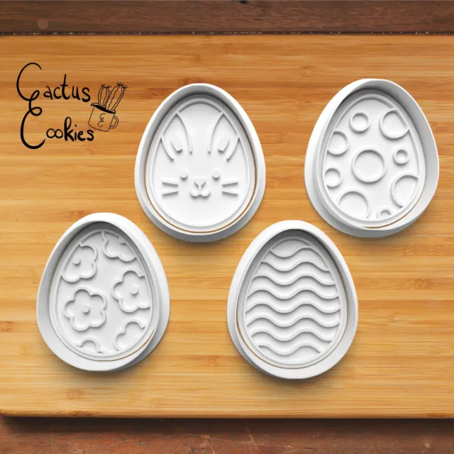 Cortador de huevos de Pascua molde de corte sello Clay Cutter cortador de arcilla