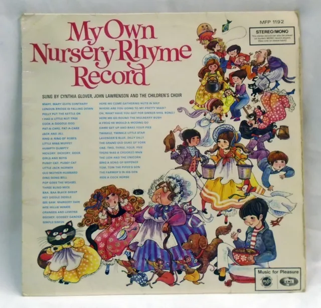My own nursery rhyme record -  1967 vinyl LP MFP 1192