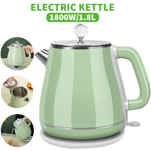 SQ Professional Dainty 1.8L Electric Kettle - Cordless, 2200W Fast Boil, 360° Base (Blue/Green/Pink)