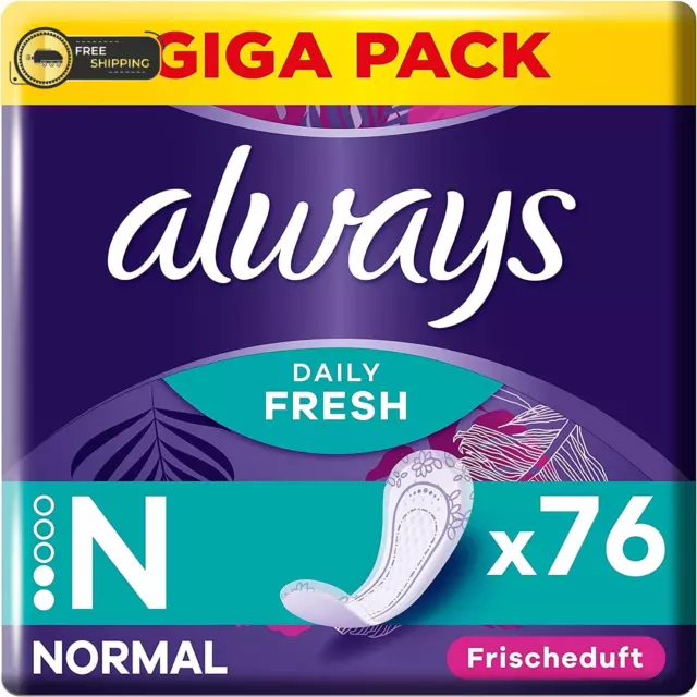 Always Dailies Slipeinlagen Damen Fresh & Protect Normal (76 Binden), Giga Pack,