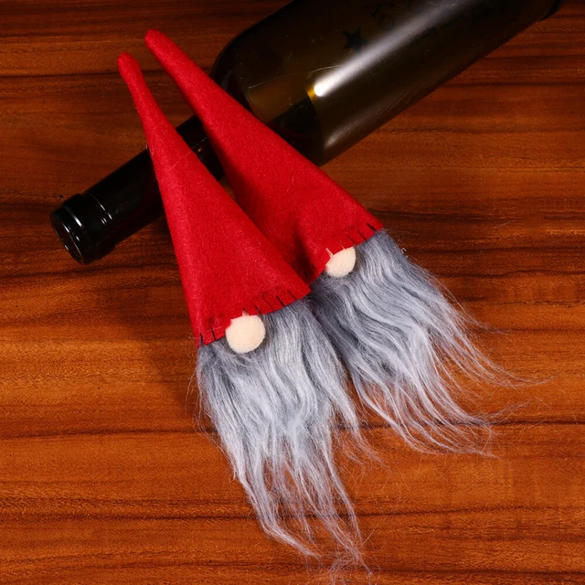 6 Pcs Champagnerflaschenabdeckung Weihnachtsdeko Weinflasche