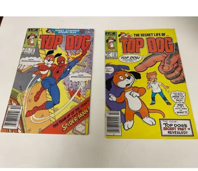 Top Dog #10 and #4 VG to FN STAR Marvel comics Spider-Man All Ages
