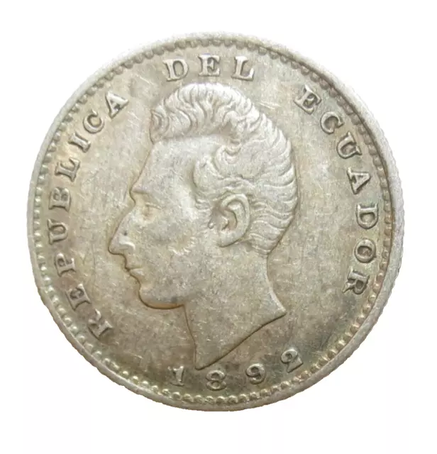 EQUATEUR 1892 Ecuador 2 Decimos - Silver