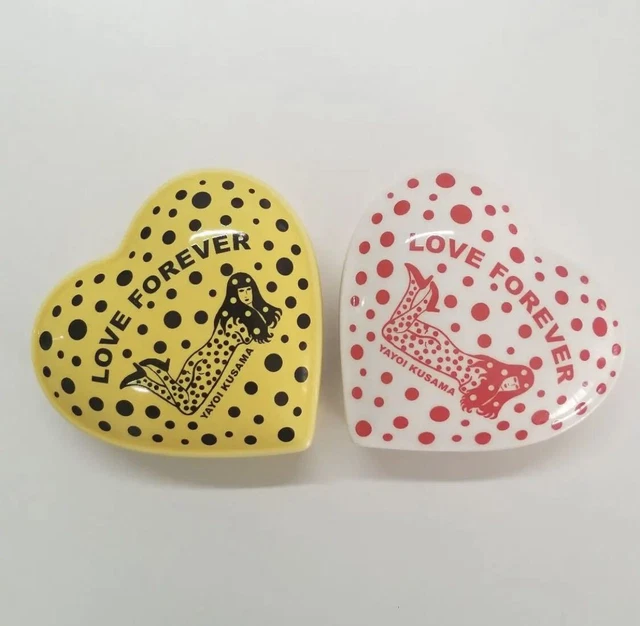 [Yayoi Kusama] Heart pottery Accessory case / Object LOVE FOREVER Pumpkin