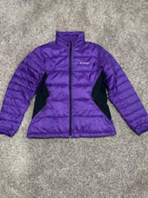 Columbia Powder Pillow Hybrid Puffer Jacket Womens Size M-Purple