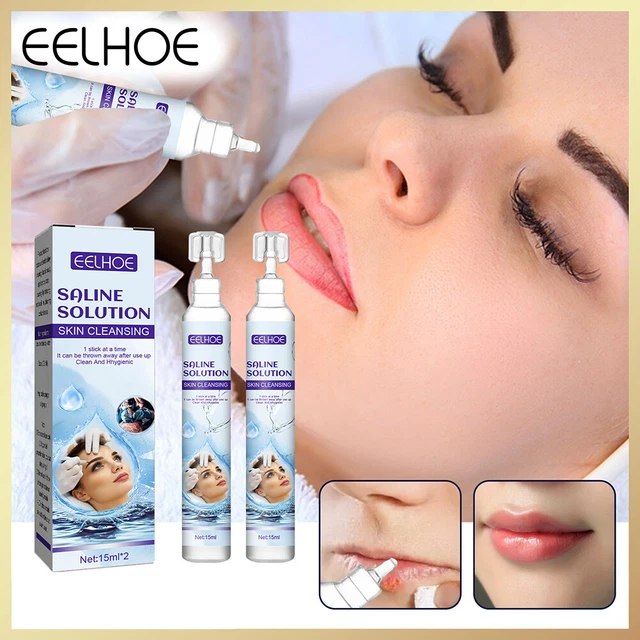 2 un. 15 ml suministros tópico de tóner salino para piel solución salina para perforación de tatuajes