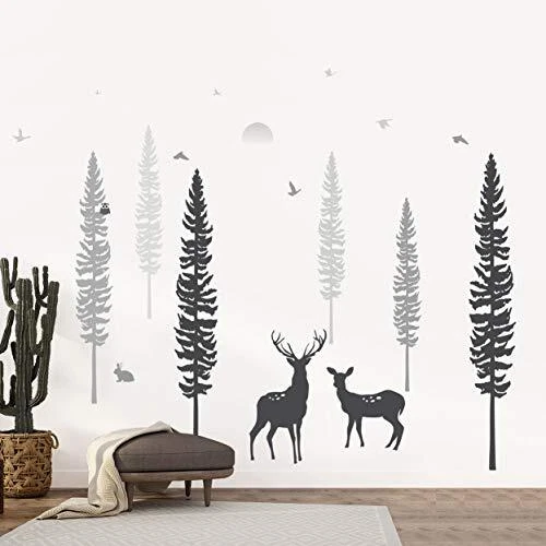 Woodland Nursery Decor – Dreamy Forest Theme Pine Tree Wall Dec...