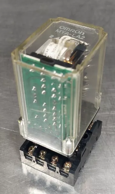 OMRON  MYA-LA2  General Purpose Dual Relay w/ OMRON PF113A Socket Base