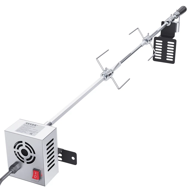 VEVOR Girarrosto Elettrico Acciaio Inox - Griglia Per Agnello/Maiale, Carico 90kg, Motore 52W
