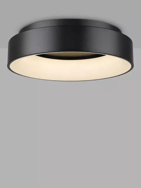 Finn LED Hoop Semi Flush Ceiling Light, Black - RRP £175 *New - Original Sealed*