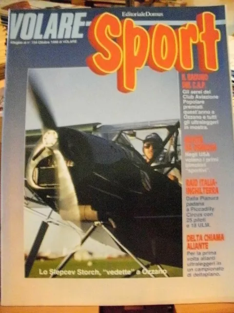 Rivista aeronautica VOLARE SPORT ott.1996/ultraleggeri Ozzano/ Alianti/ Oshkosh