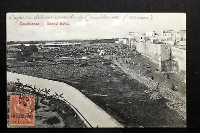 Morocco CPA Casablanca Place United Nations IN 1907 View Sidi Belyout CAS119
