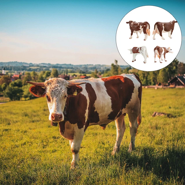 4 pz modello animali da fattoria giocattolo in miniatura regolazione PVC bambino