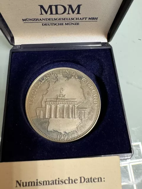 Medaille Deutschland Einig Vaterland / Brandenburger Tor 1990 2