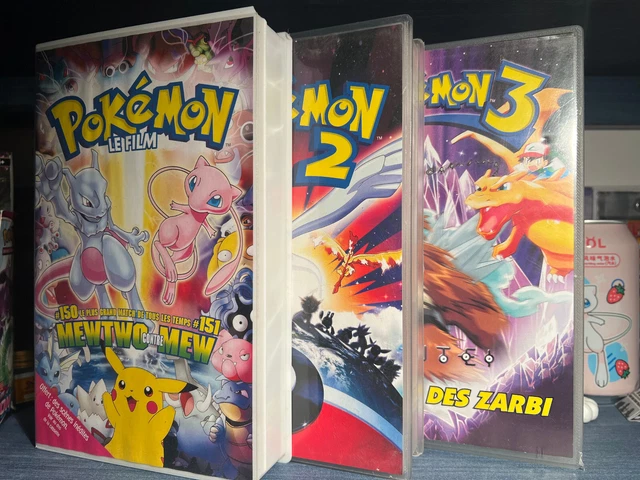 LOT 3 VHS Pokémon le film + Le pouvoir est en toi 2 + Sort des Zarbi 3