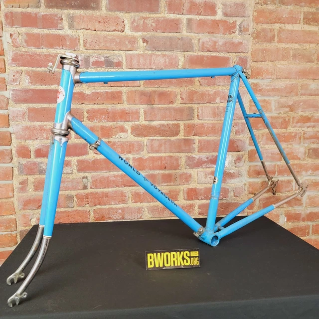 VINTAGE SCHWINN WORLD Voyageur Road Bike Frameset 58cm made in Japan