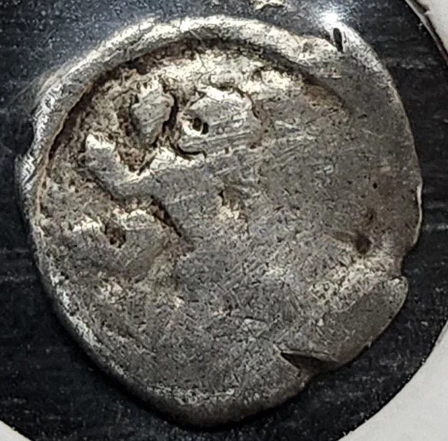 Scarce Cob Silver Coin 1/4 Real 1665-1700 Santa Fe New Kingdom Colombia Vg