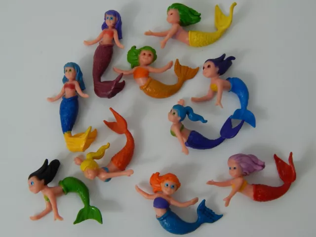 Toy Mermaid figures! TUBE! includes 10 Mermaids!! Gift Birthday Stocking filler