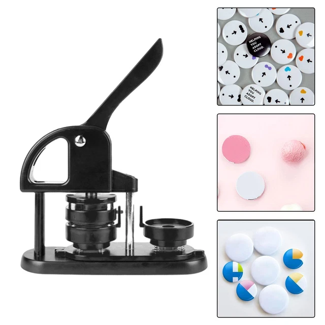 VEVOR Presse a Badges Machine a Badges 25 mm avec 500 Pieces de Boutons & Coupe-cercle, Machine