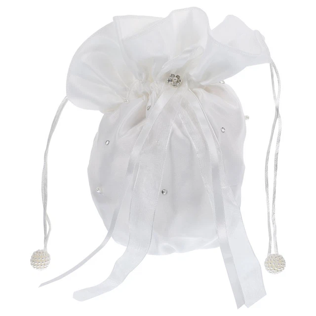 Borsa sposa giorno matrimonio raso cordino borse damigella d'onore Dolly donna Miss