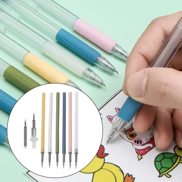 6 piezas papel cuchillo artesanal lápiz Refill Craft herramienta de corte para dibujar