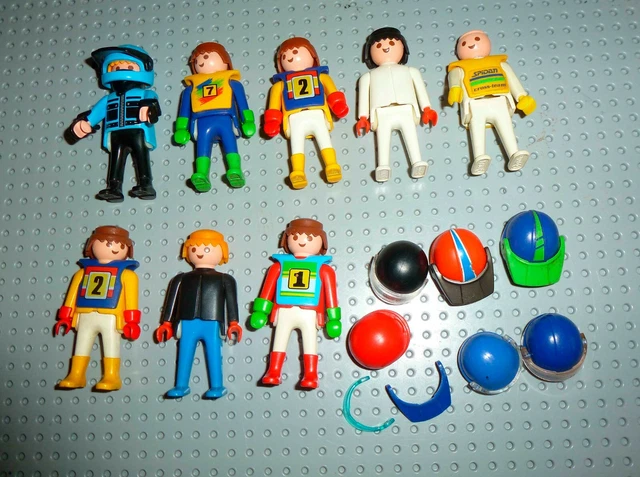 Playmobil Vintage 3779 – City Racers – Moto Et Podium – Set 1994 – Personnages Et Chien