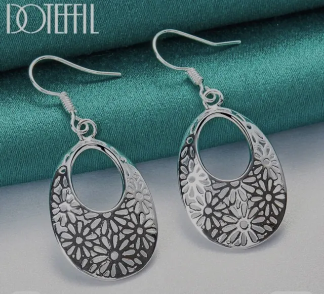 Orecchini In Argento Sterling Con Motivi Floreali