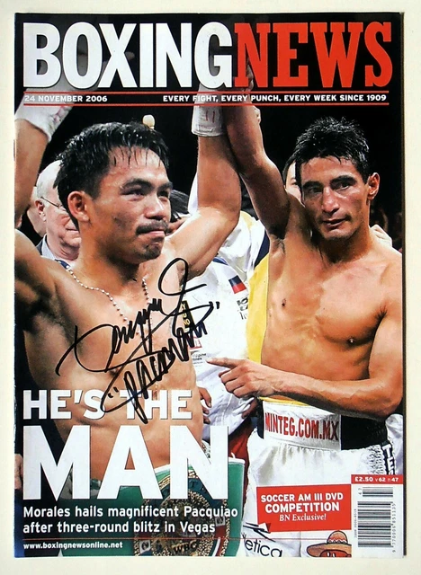 MANNY PACQUIAO Signed BOXING NEWS (24th November 2006) Team Pac Cert 10D