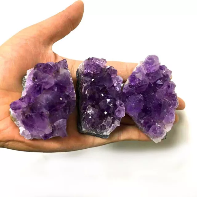 50-60g Natürlich Amethyst Cluster Quarz Kristall Druzy Geode Stein Probe Heilung