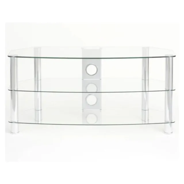 TTAP Vantage 3 Shelf Glass TV Stand