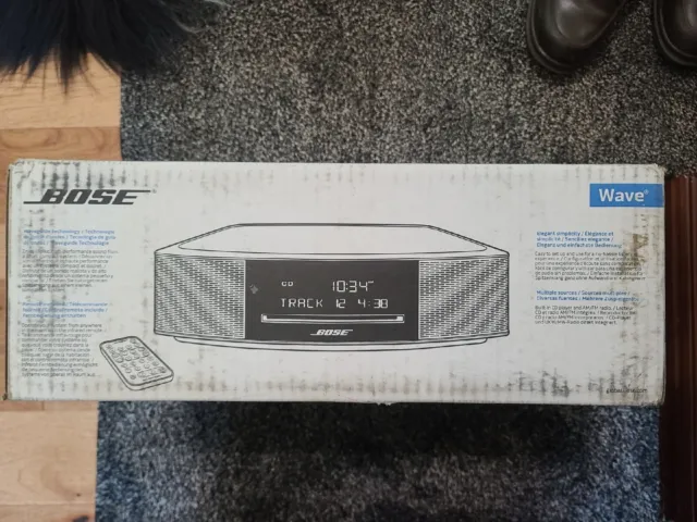 NEW Bose Wave Music System IV- Platinum Silver With Remote - AM/FM Radio & CD