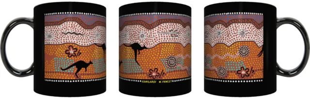 Aboriginal Coffee Mug in Gift Box Indigenous Artist Bulurru Cup KAMILAROI