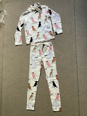 Mini Rodini - bambina 8 anni - birdwatching - leggings e set top - nuovo con etichette