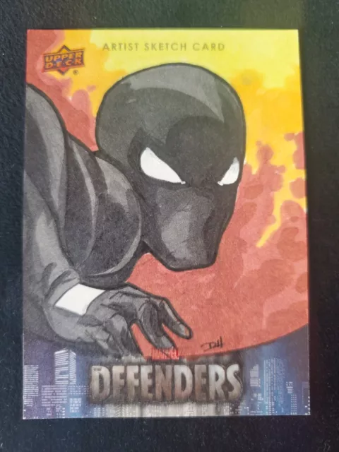 Venom 2018 Marvel Defenders Sketch Card by David Hindleberg Upper Deck