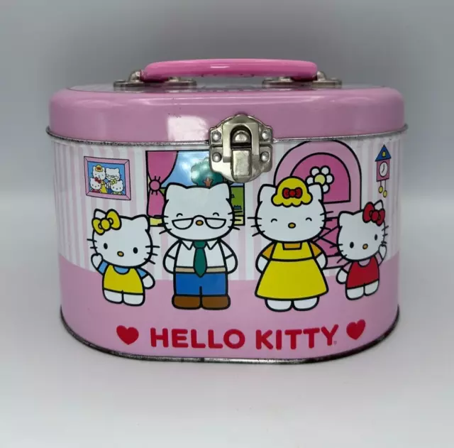 Tin Box Company Hello Kitty Tin Stationery Small Pink Lunch Box 2012 2